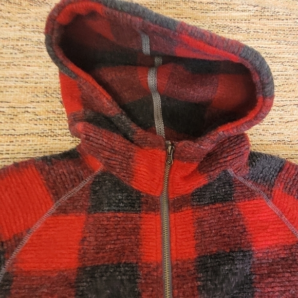 Woolrich Wool Plaid Zipper Jacket with Hood. - Picture 8 of 11